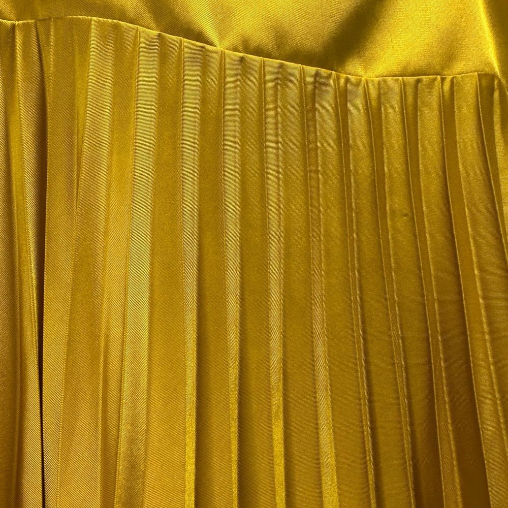 Banana Republic Golden Pleated A-Line Skirt Size 12 NWT - Picture 3 of 8